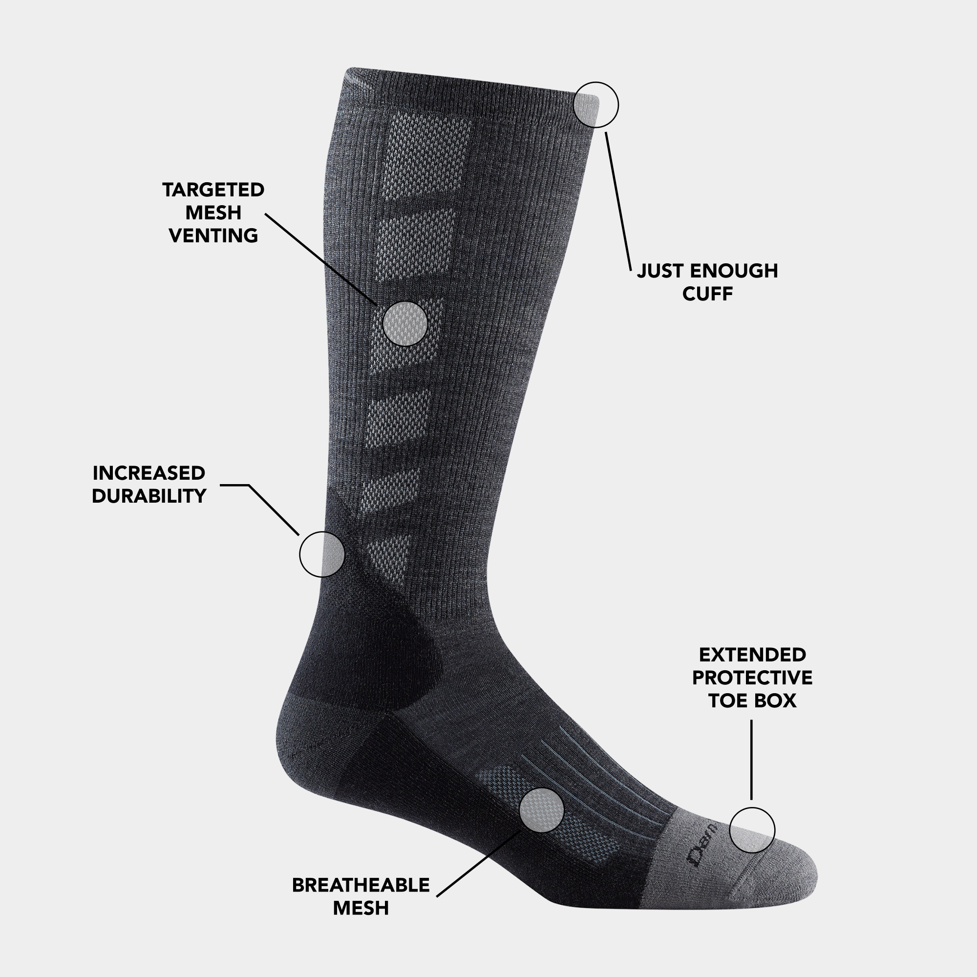 Darn Tough Socks Men's Stanley K Mid-Calf Lightweight Work Sock-Last Chance - Image 8