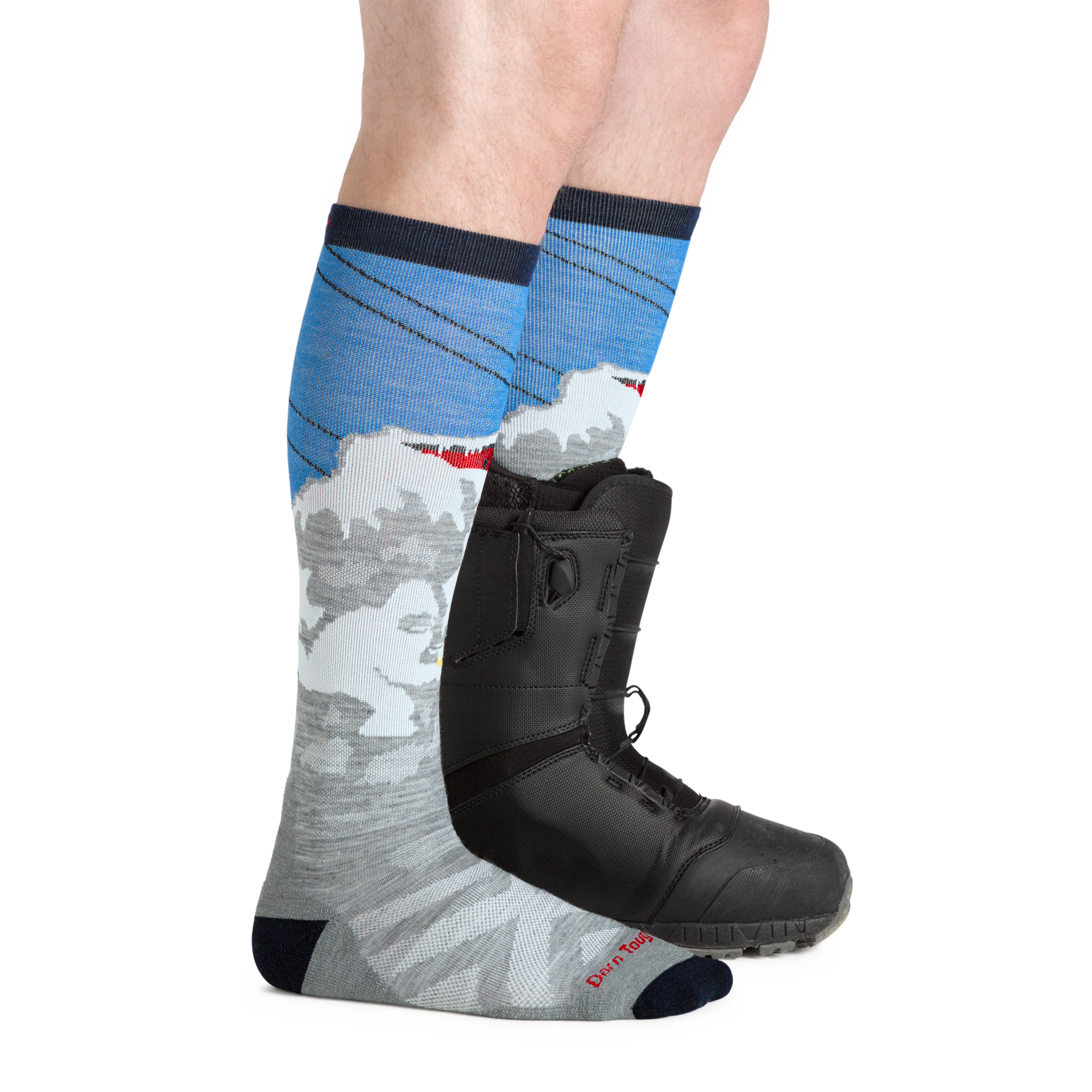 Darn Tough Socks Men's Heady Yeti Over-the-Calf Midweight Ski & Snowboard Socks - Image 5