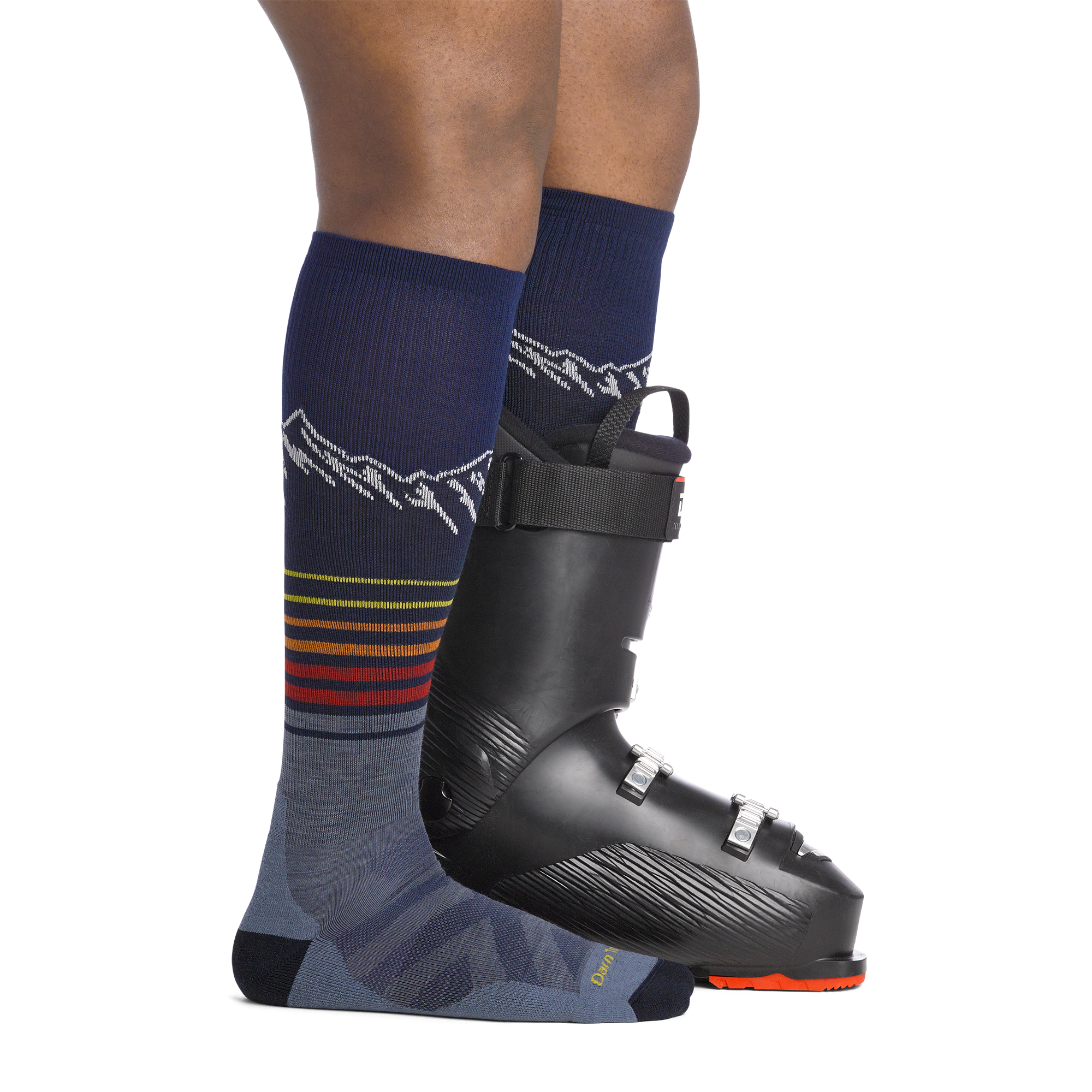 Darn Tough Socks Men's Steep Lines Over-the-Calf Lightweight Ski & Snowboard Socks - Image 2