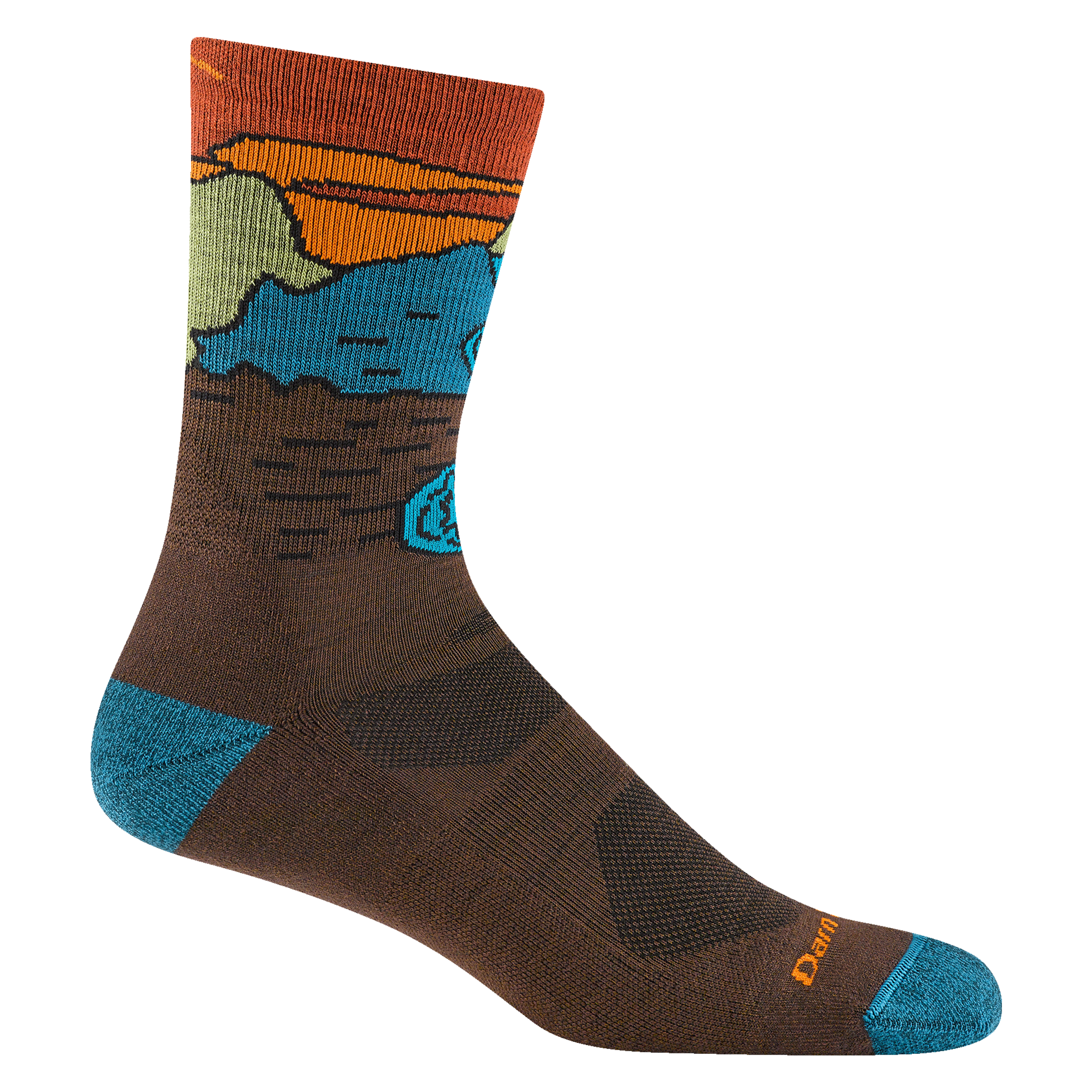 Darn Tough Socks Men's Chasing Waterfalls Micro Crew Lightweight Hiking Socks - Image 7