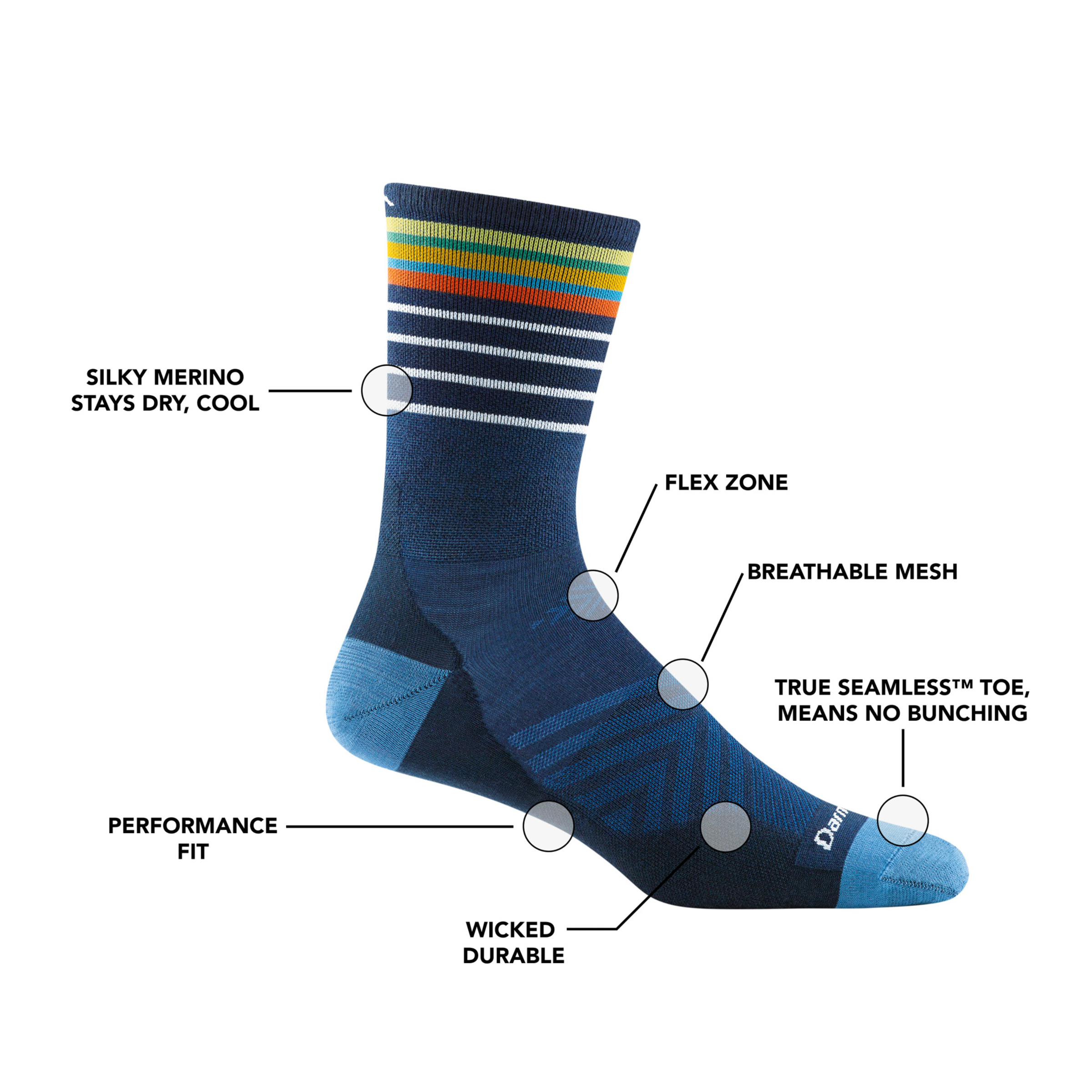 Darn Tough Socks Men's Stride Micro Crew Ultra-Lightweight Running Socks - Image 8
