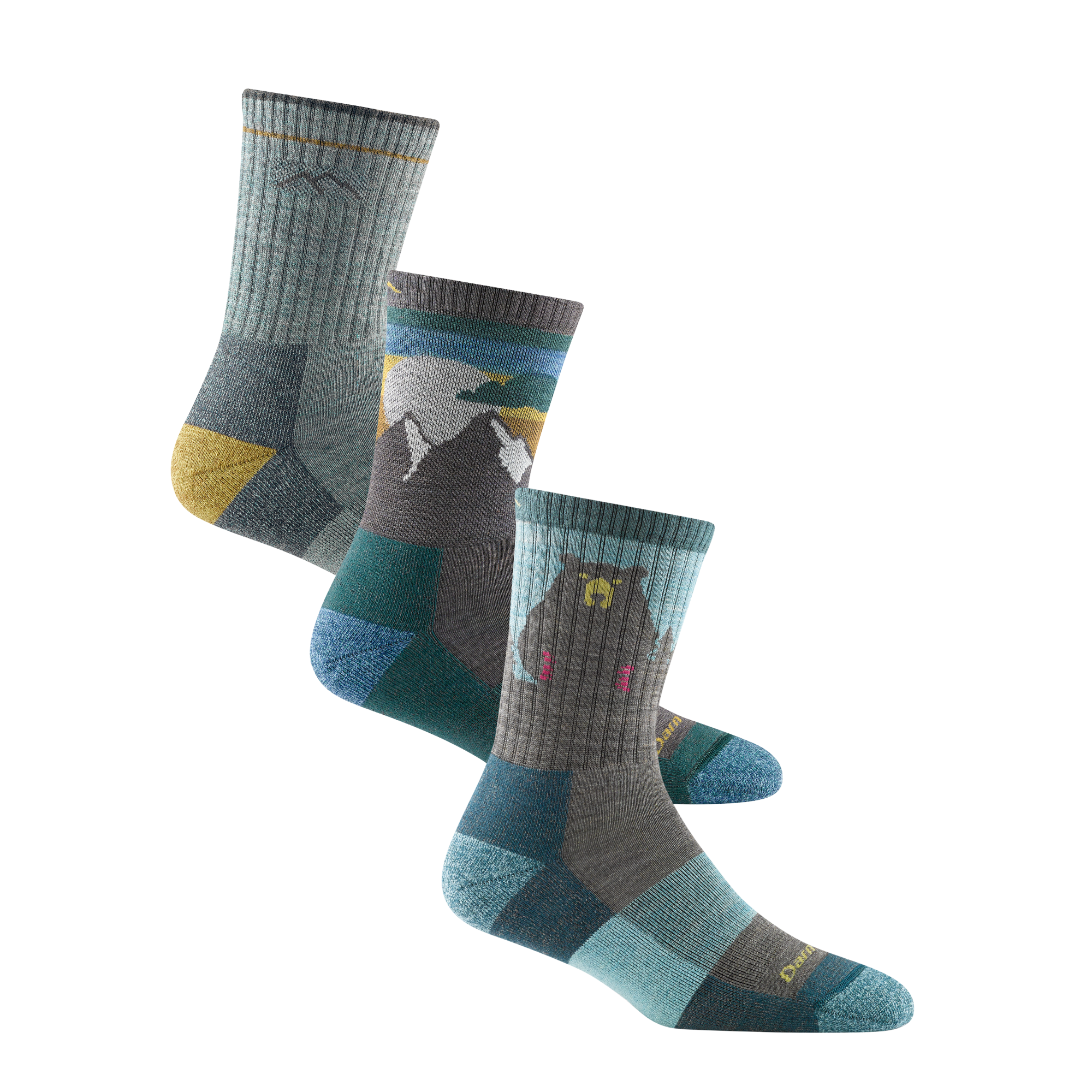 Darn Tough Socks Women's Hiker Micro Crew 3-Pack