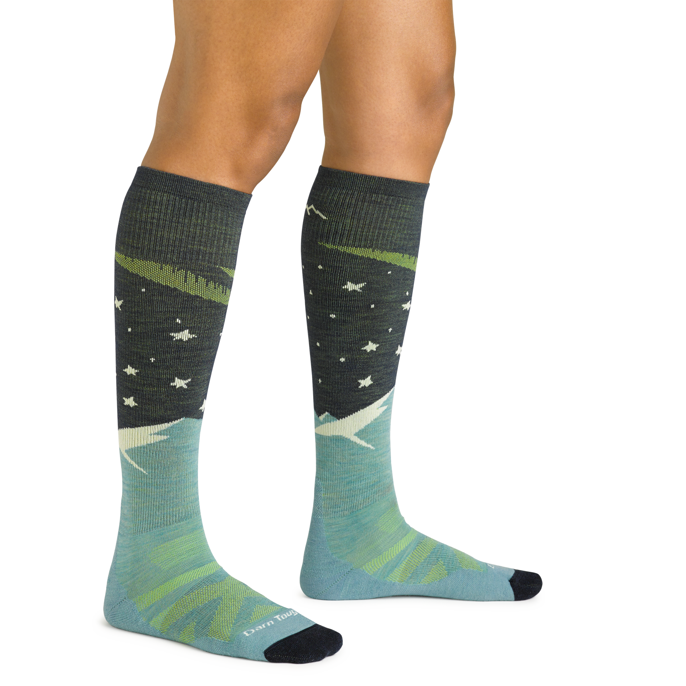 Darn Tough Socks Women's Aurora Over-the-Calf Lightweight Ski & Snowboard Socks - Image 2