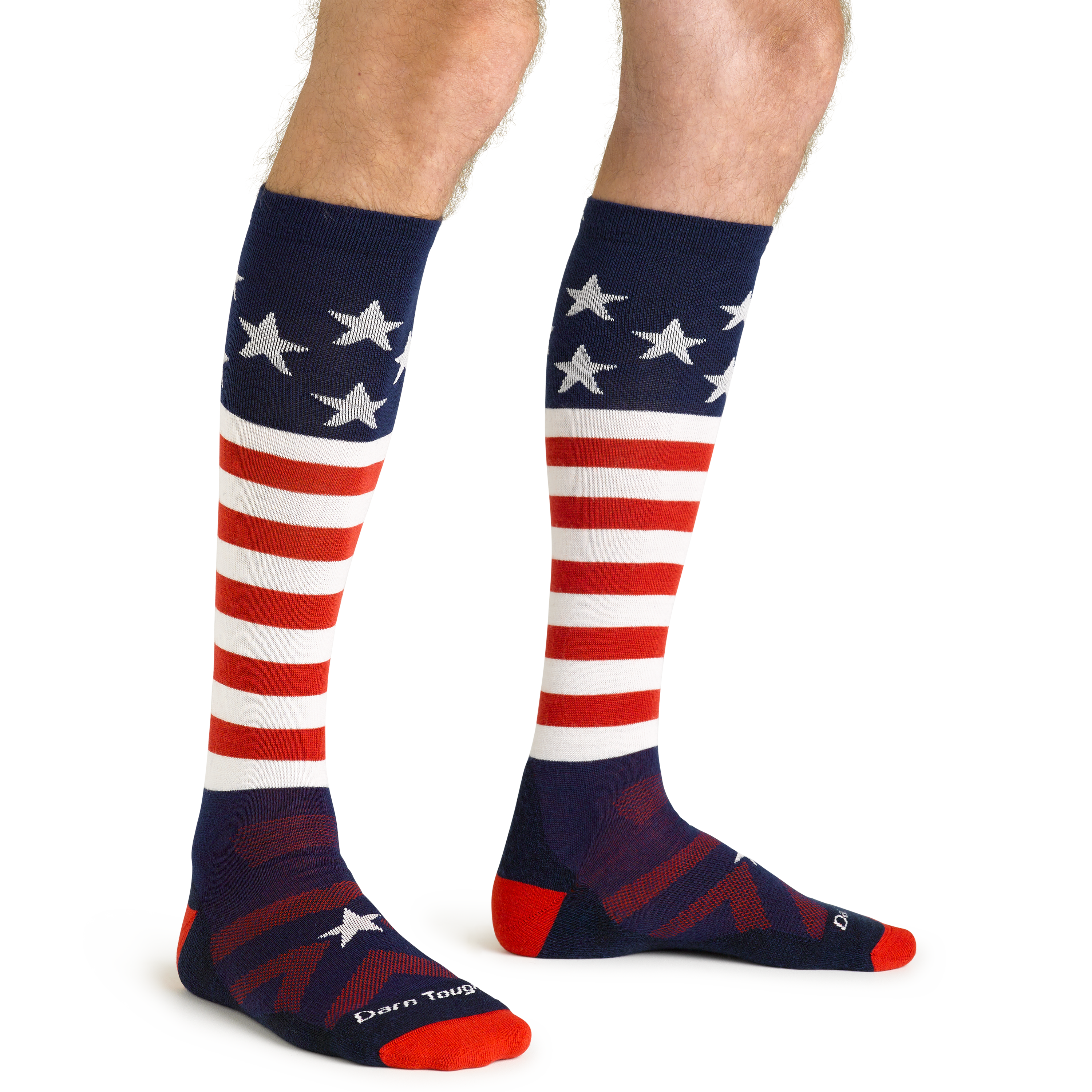Darn Tough Socks Men's Captain Stripe Over-the-Calf Midweight Ski & Snowboard Socks - Image 6