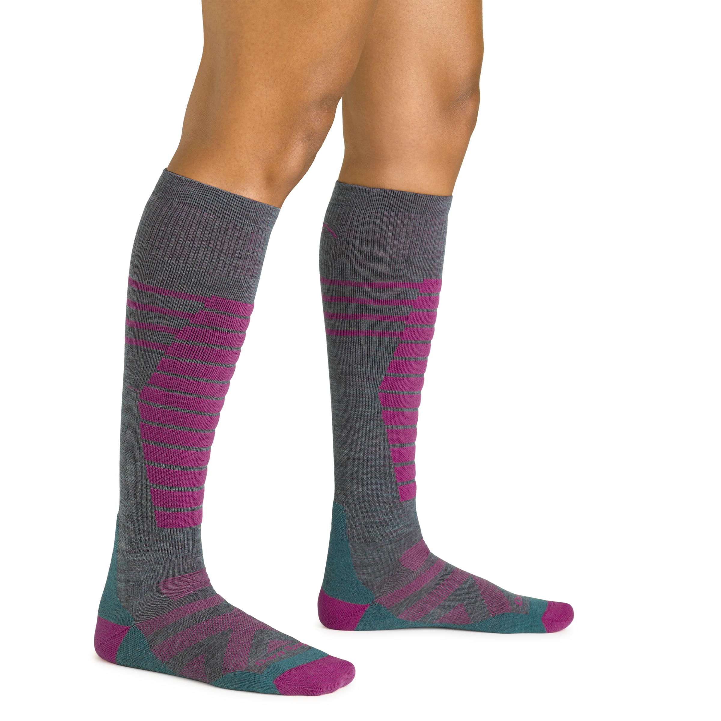 Darn Tough Socks Women's Edge Over-the-Calf Midweight Ski & Snowboard Sock-Last Chance - Image 2