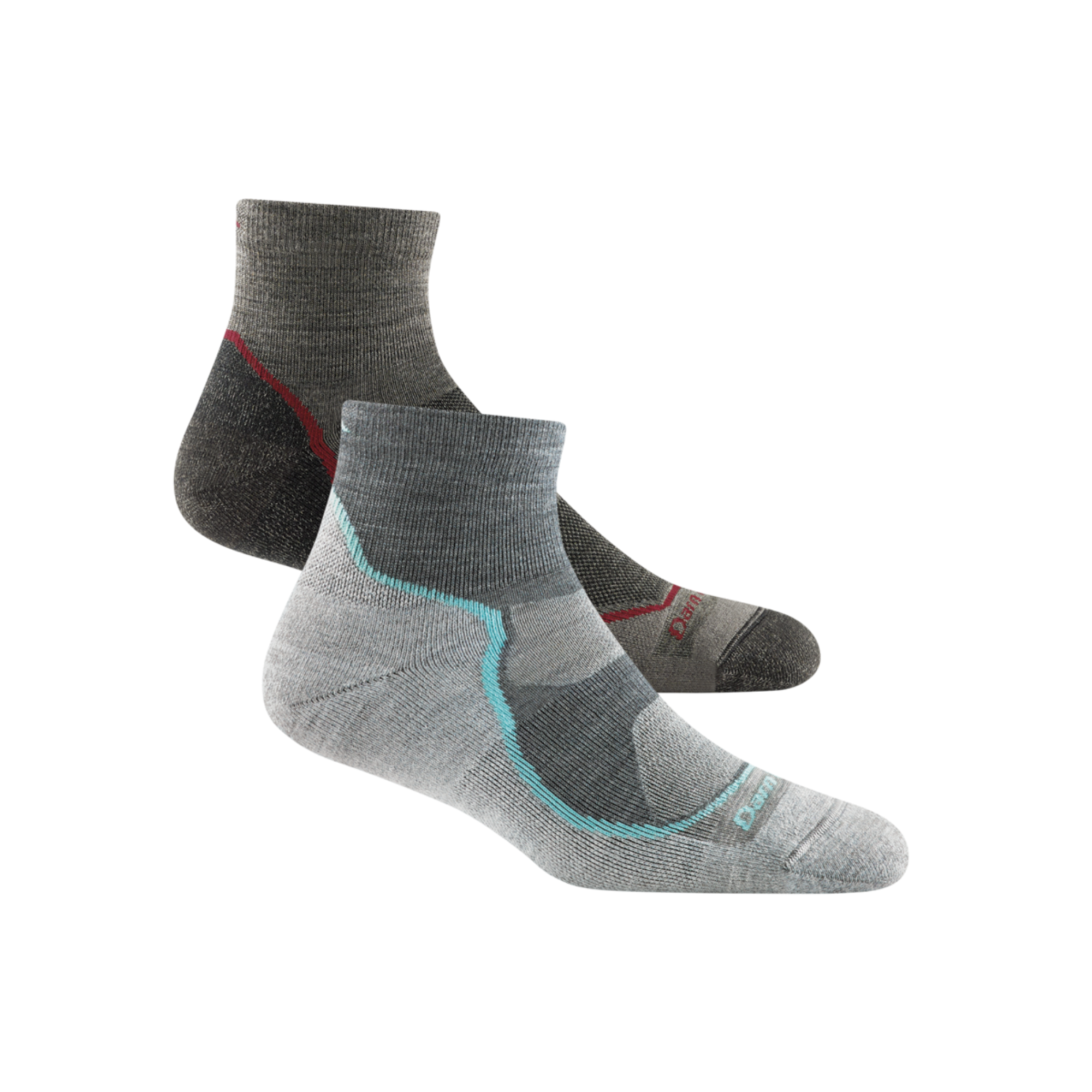 Darn Tough Socks Men's and Women's Hiker 1/4 Sock 2-Pack