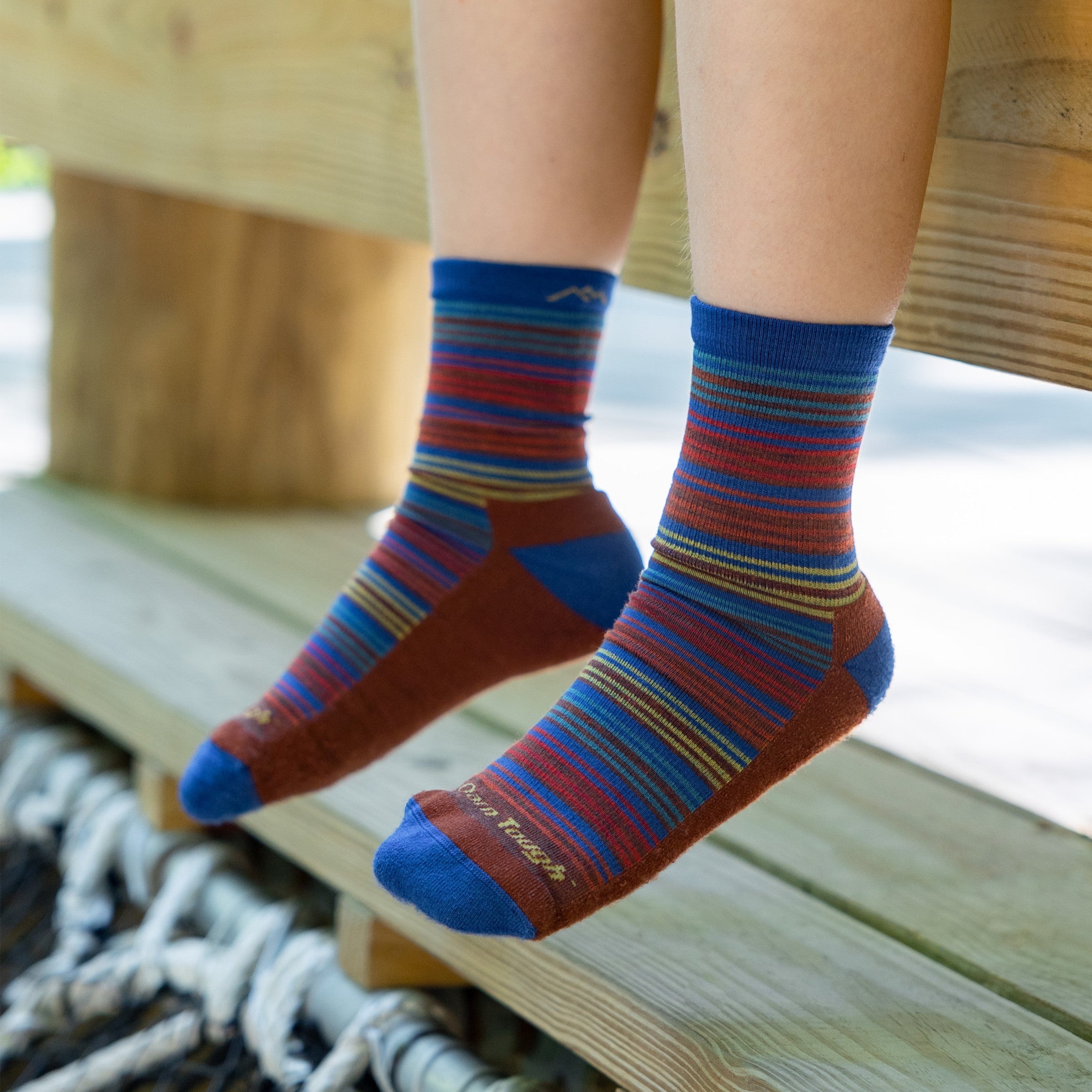 Darn Tough Socks Kids Zebra Canyon Micro Crew Lightweight Hiking Sock-Last Chance - Image 2