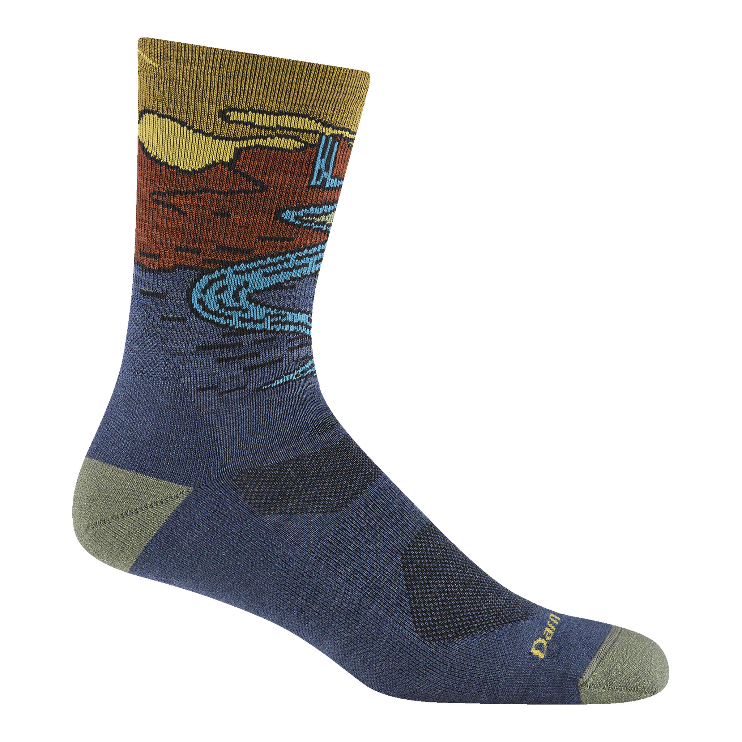 Darn Tough Socks Men's Chasing Waterfalls Micro Crew Lightweight Hiking Socks