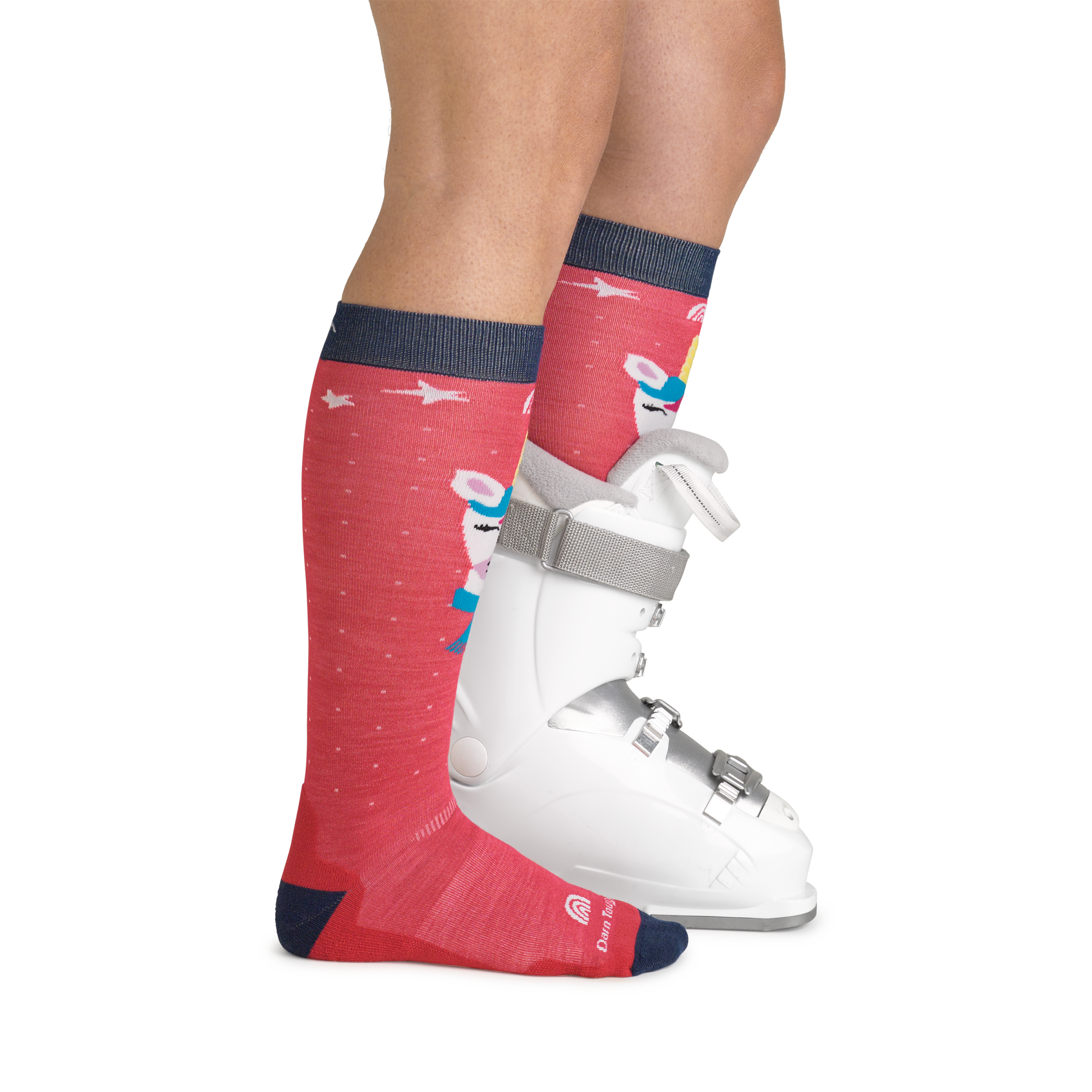 Darn Tough Socks Kids Magic Mountain Over-the-Calf Midweight Ski & Snowboard Socks - Image 2