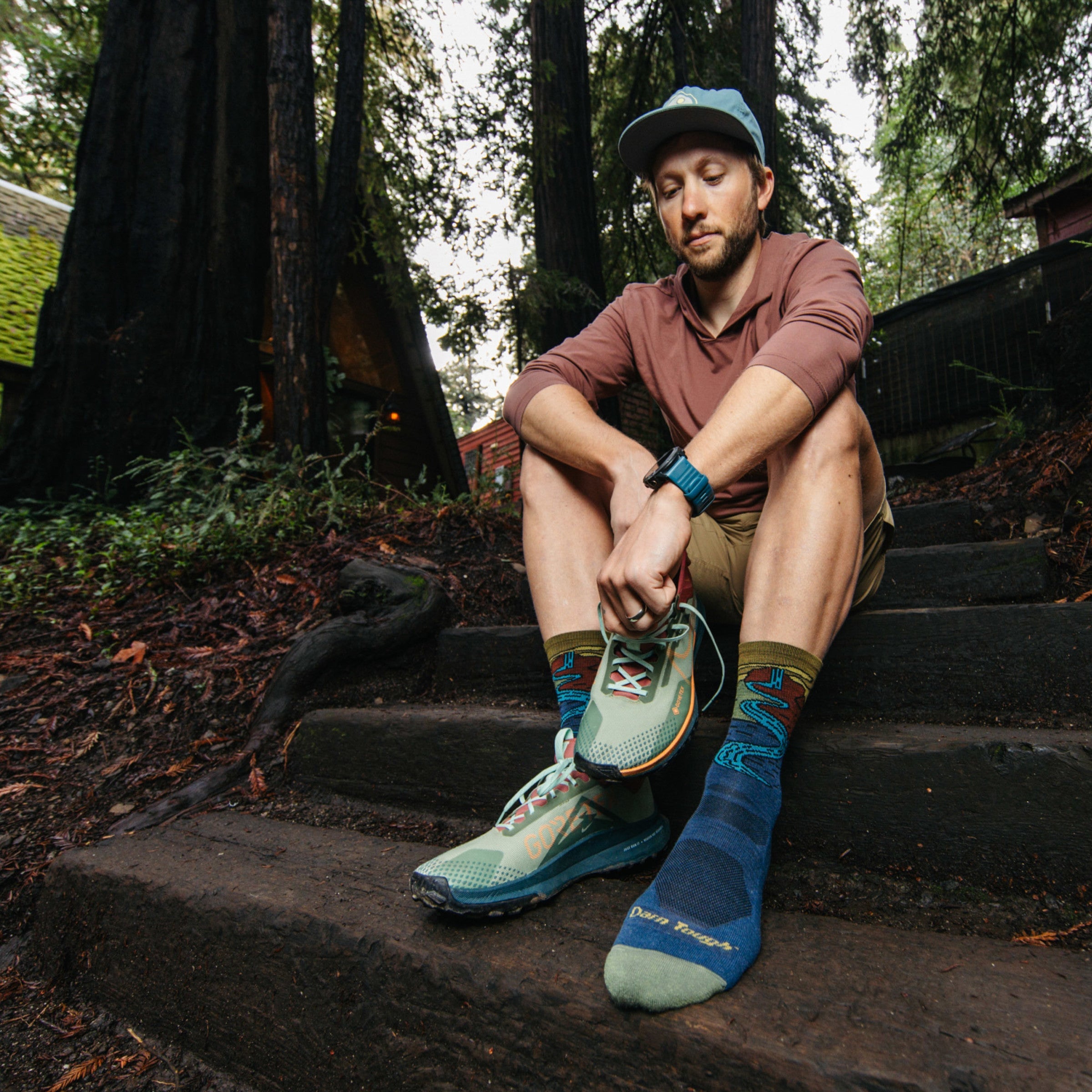 Darn Tough Socks Men's Chasing Waterfalls Micro Crew Lightweight Hiking Socks - Image 5