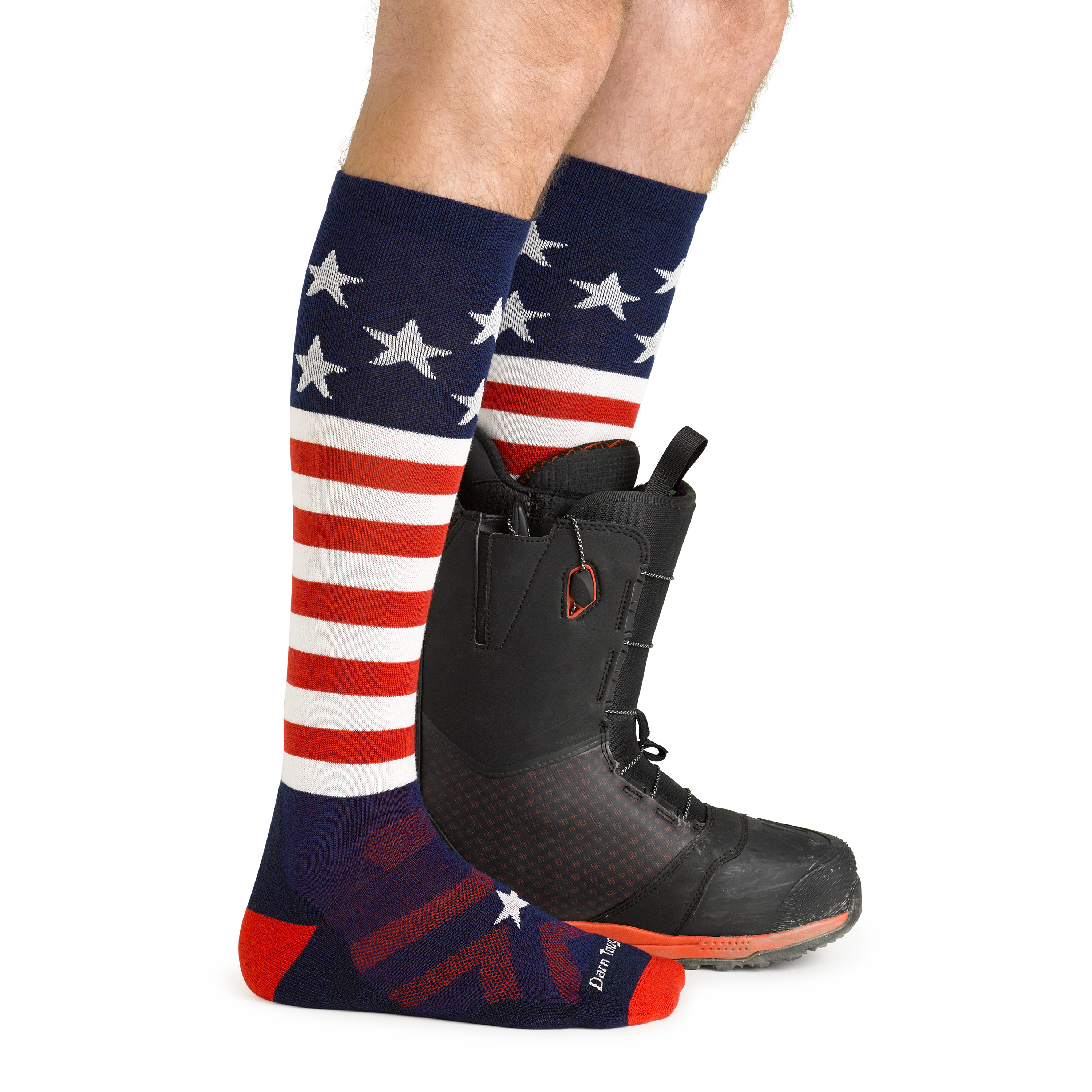 Darn Tough Socks Men's Captain Stripe Over-the-Calf Midweight Ski & Snowboard Socks - Image 5