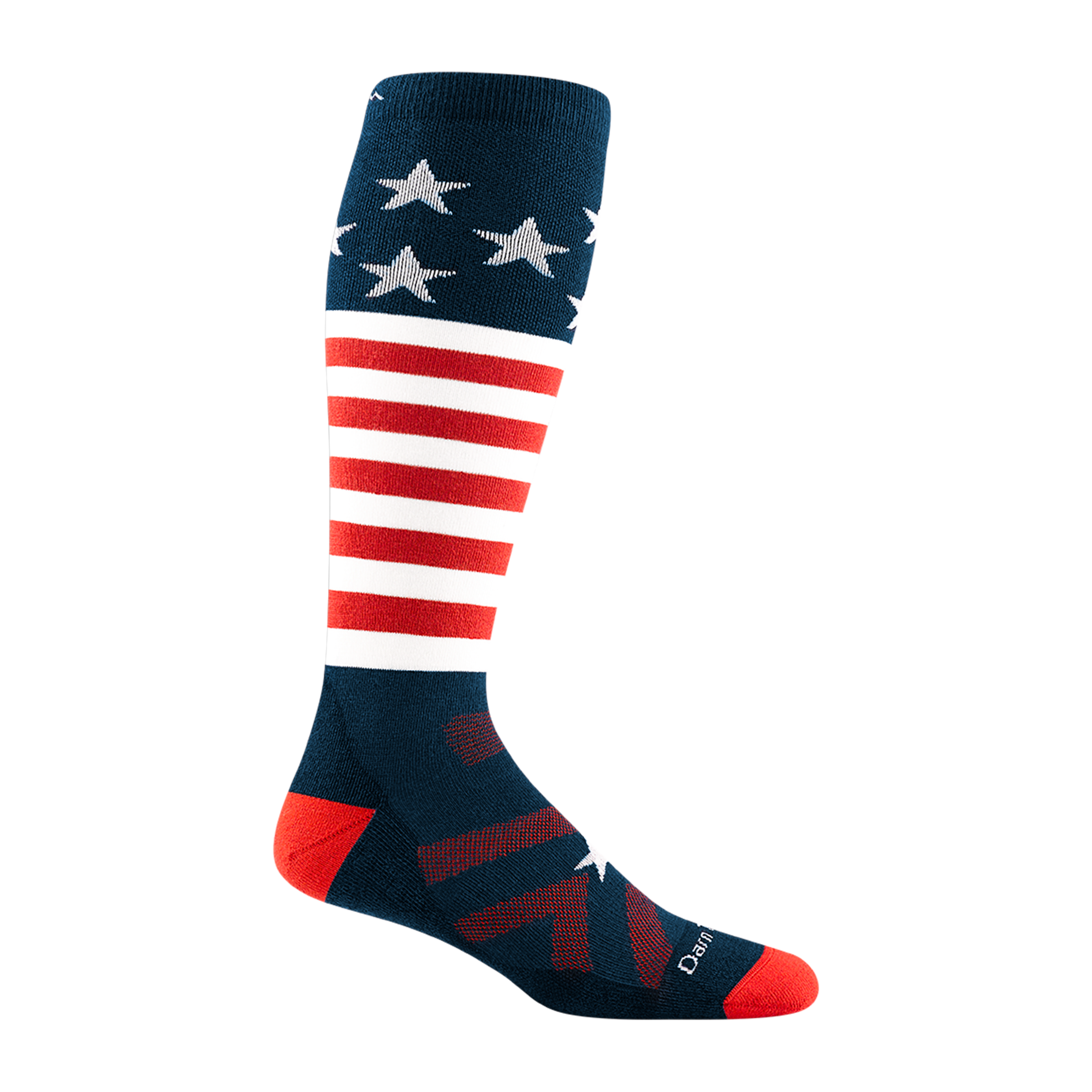 Darn Tough Socks Men's Captain Stripe Over-the-Calf Midweight Ski & Snowboard Socks