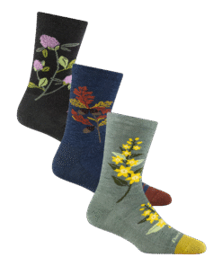 Darn Tough Socks Women's Blossom Bouquet Lifestyle Crew 3-Pack