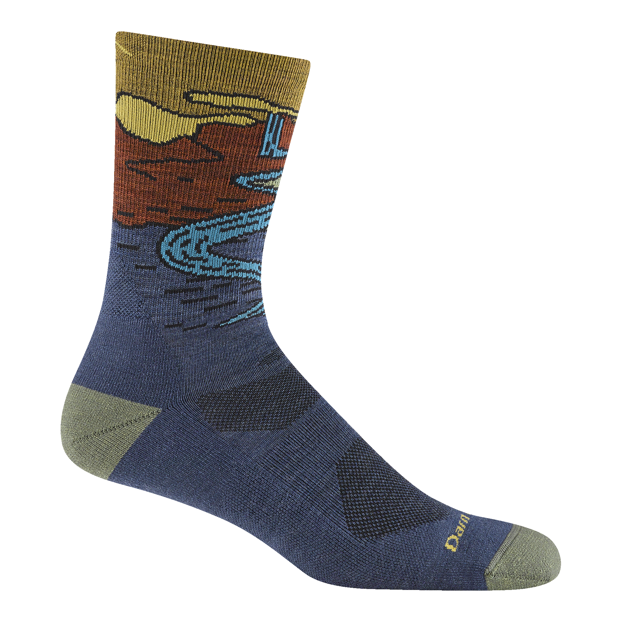 Darn Tough Socks Men's Chasing Waterfalls Micro Crew Lightweight Hiking Socks - Image 2