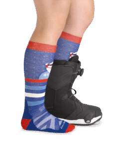 Alternative view of Darn Tough Socks Kids Polar Patroller Over-The-Calf  Midweight Ski & Snowboard Sock-Last Chance