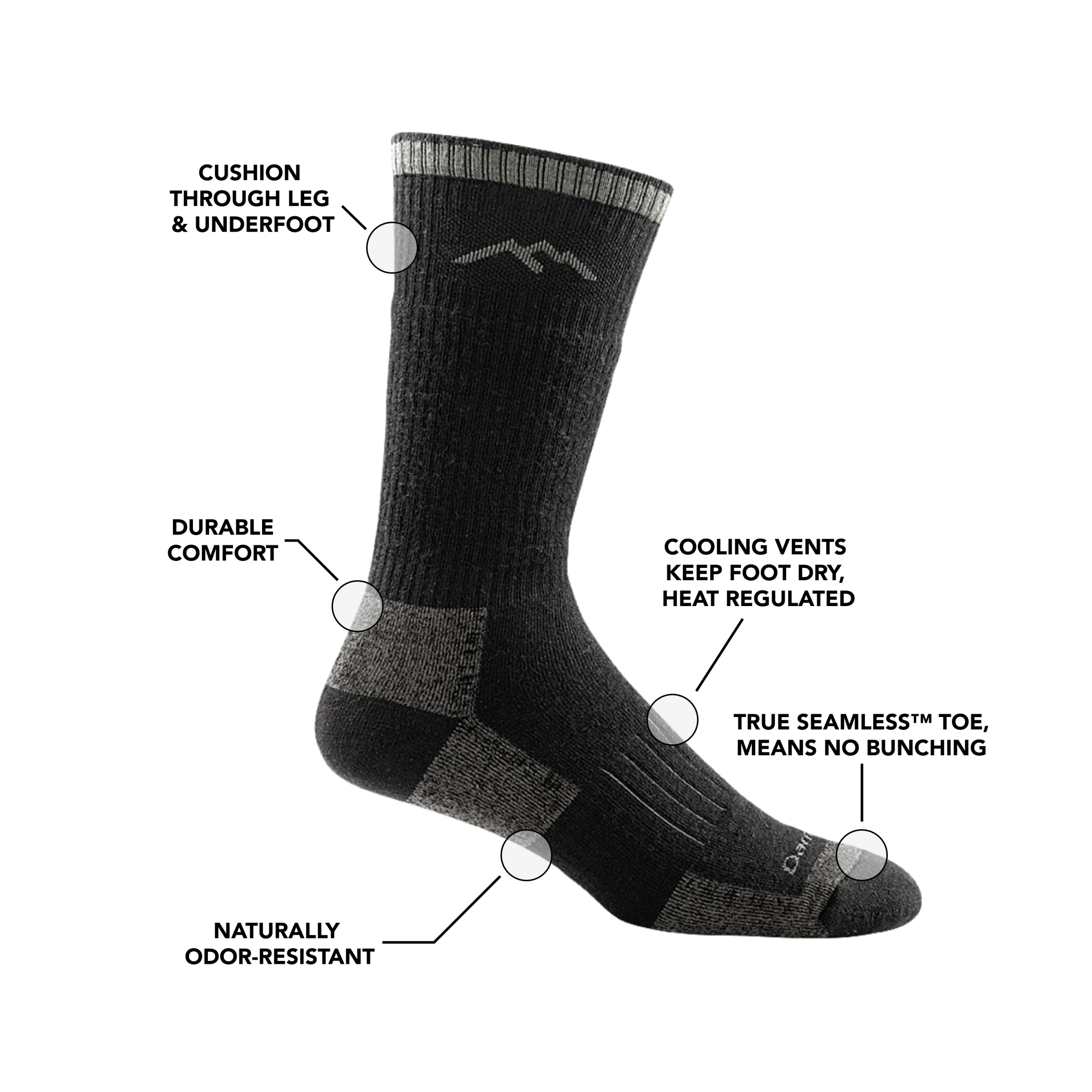 Darn Tough Socks Boot Midweight Hunting Sock-Last Chance - Image 5