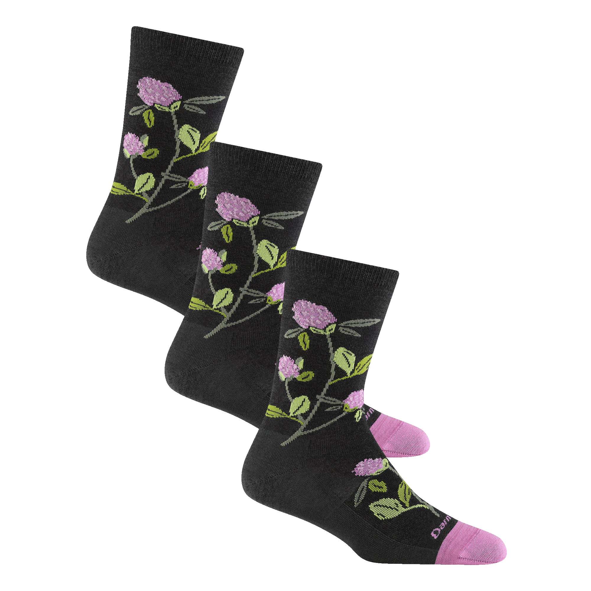 Darn Tough Socks Women's Blossom Bouquet Lifestyle Crew 3-Pack - Image 4