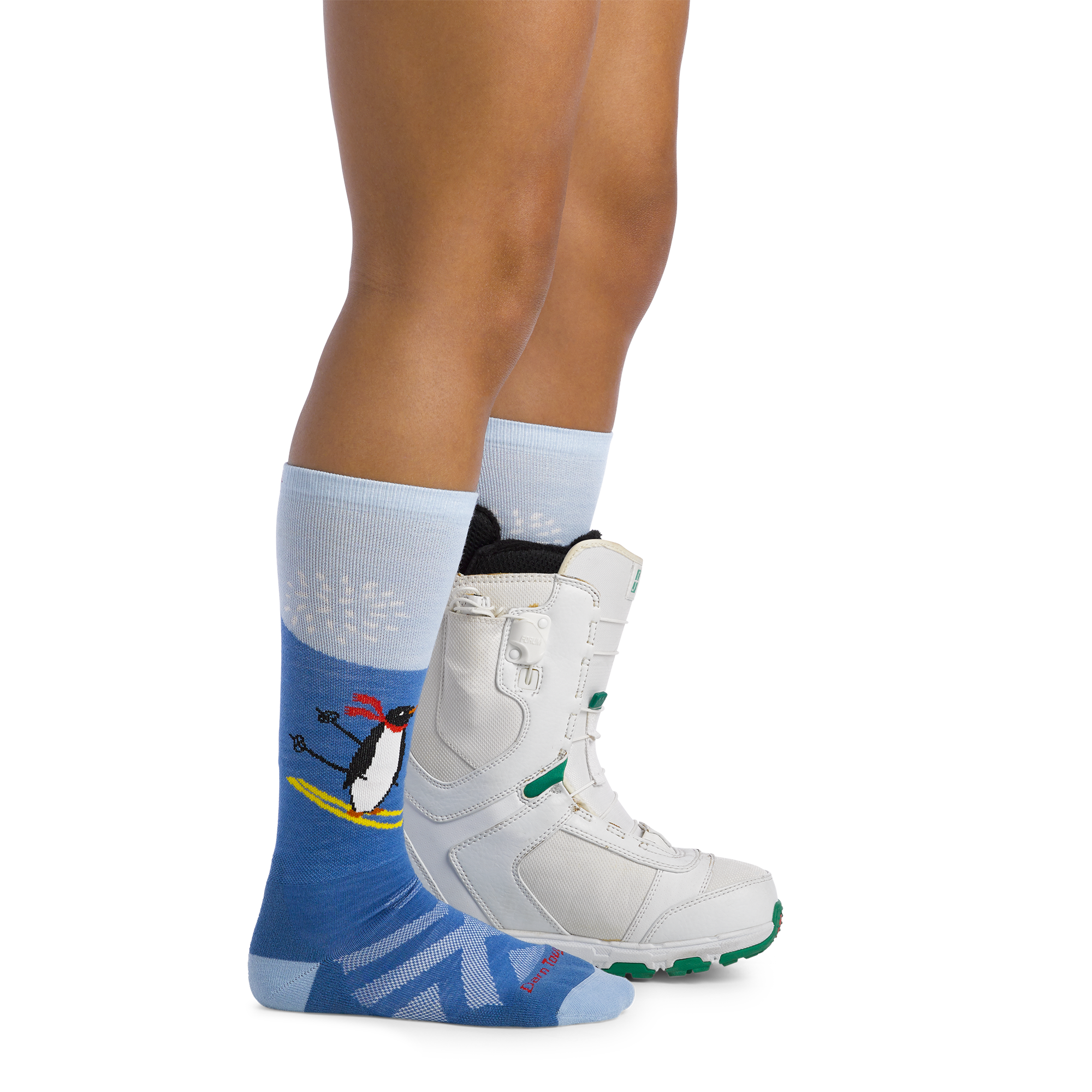 Darn Tough Socks Kids Penguin Peak Over-the-Calf Midweight Ski & Snowboard Socks - Image 3