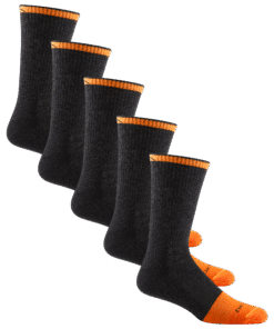 Darn Tough Socks Men's Steely Boot Work Sock 5-Pack